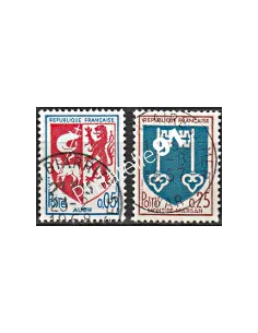 Timbre n° 1468 à 1469  oblitéré - collection timbres France
