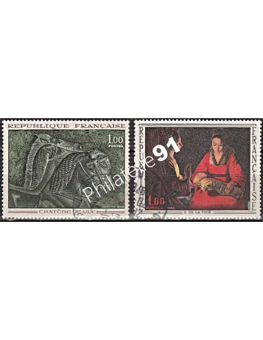 Timbre n° 1478 à 1479  oblitéré - collection timbres France