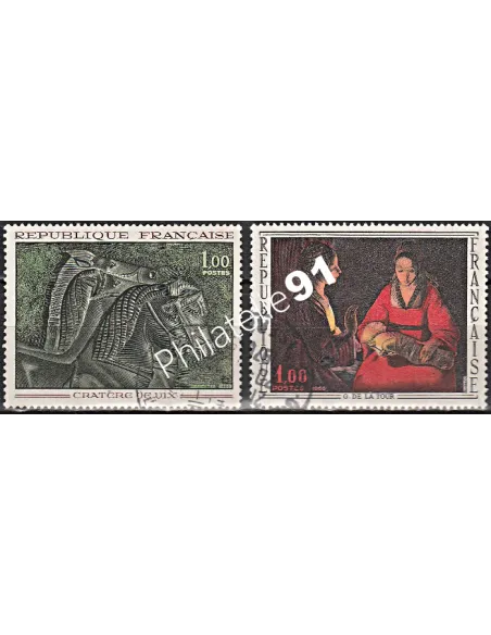 Timbre n° 1478 à 1479  oblitéré - collection timbres France