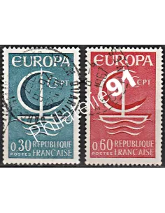 Timbre n° 1490 à 1491  oblitéré - collection timbres France