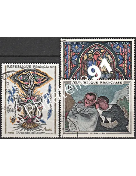 Timbre n° 1492 à 1494  oblitéré - collection timbres France