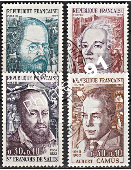 Timbre n° 1511 à 1514  oblitéré - collection timbres France