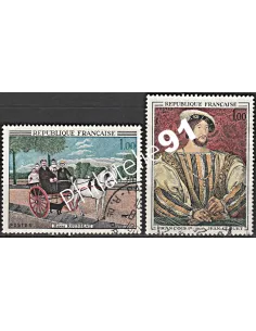 Timbre n° 1517 à 1518  oblitéré - collection timbres France