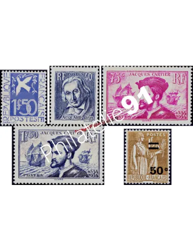 Année complète de timbres de France 1934 - Timbres neufs