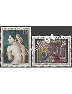 Timbre n° 1530 à 1531  oblitéré - collection timbres France
