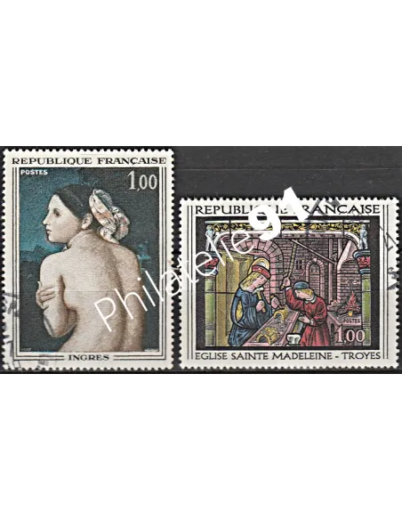 Timbre n° 1530 à 1531  oblitéré - collection timbres France