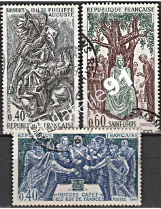 Timbre n° 1537 à 1539  oblitéré - collection timbres France