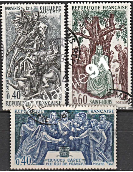 Timbre n° 1537 à 1539  oblitéré - collection timbres France