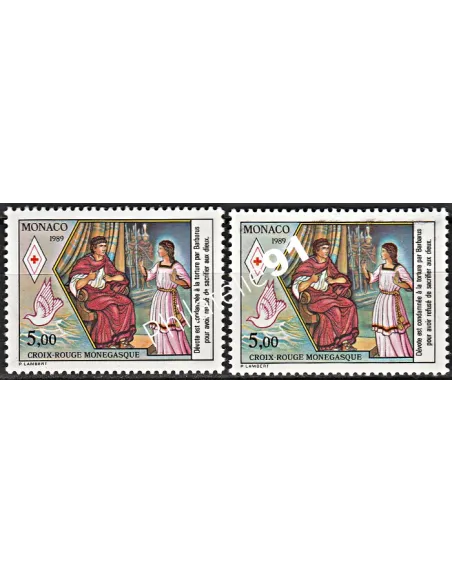 Monaco - Variété du n° 1692 - collection timbres Monaco