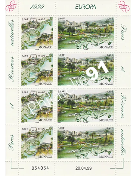Feuillede Timbres n° 2203 à 2204 - Collection timbres Monaco