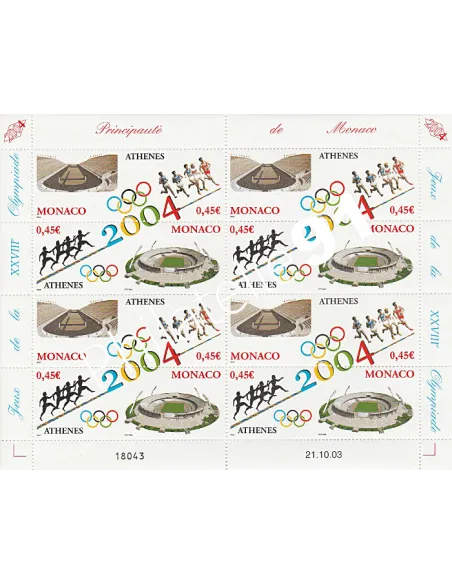Feuilles de timbre n° 2439 à 2440 - Collection timbres Monaco