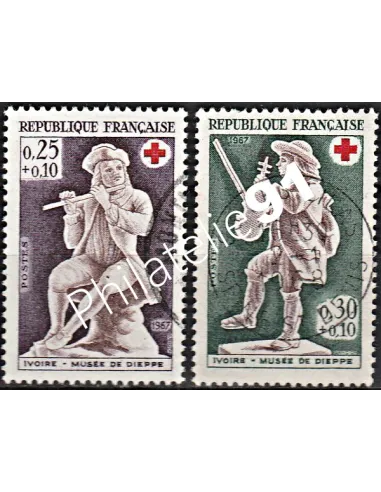 Timbre n° 1540 à 1541  oblitéré - collection timbres France