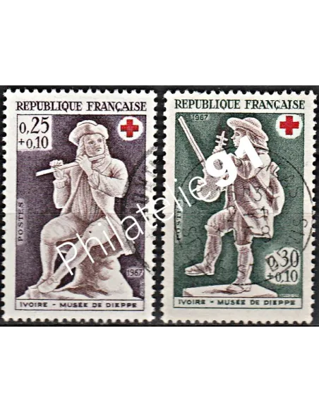 Timbre n° 1540 à 1541  oblitéré - collection timbres France