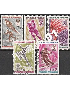 Timbre n° 1543 à 1547  oblitéré - collection timbres France