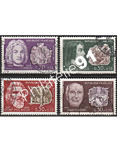 Timbre n° 1550 à 1553  oblitéré - collection timbres France