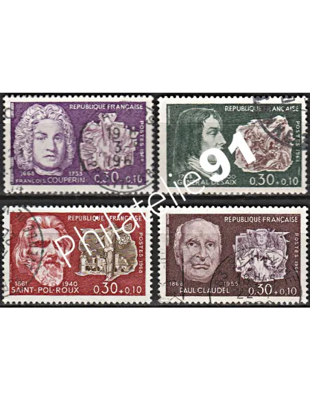 Timbre n° 1550 à 1553  oblitéré - collection timbres France