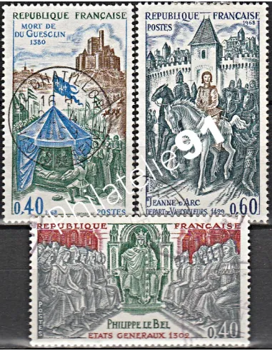 Timbre n° 1577 à 1579  oblitéré - collection timbres France