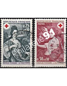 Timbre n° 1580 à 1581  oblitéré - collection timbres France