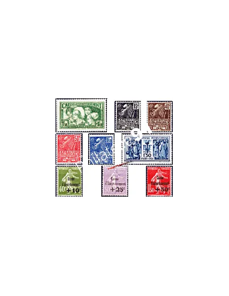 Année complète de timbres de France 1931 - Timbres neufs