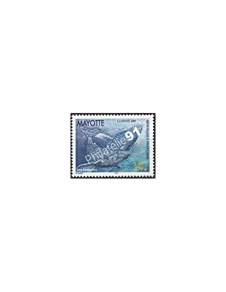 Mayotte n° 82, Les baleines, collection timbres Dom-Tom