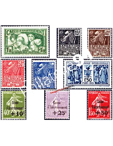 Année complète de timbres de France 1931 - Timbres neufs