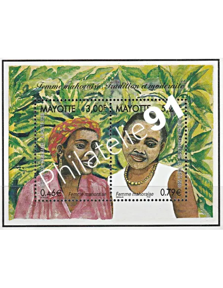 Mayotte n° 85 à 86 - BF n° 3 - collection timbres Dom-Tom