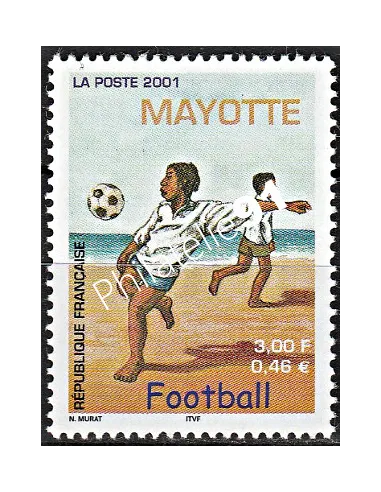 Mayotte n° 101, Football, collection timbres Dom-Tom