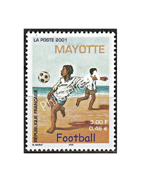 Mayotte n° 101, Football, collection timbres Dom-Tom