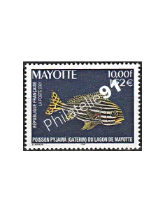 Mayotte n° 102, Poisson pyjama, collection timbres Dom-Tom