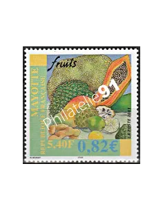 Mayotte n° 106, fruits, collection timbres Dom-Tom