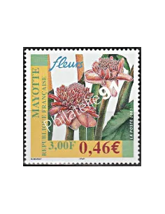 Mayotte n° 107, fleurs, collection timbres Dom-Tom