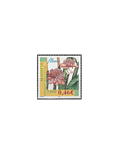 Mayotte n° 107, fleurs, collection timbres Dom-Tom