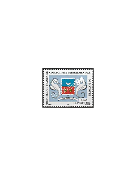 Mayotte n° 111, armoiries, collection timbres Dom-Tom