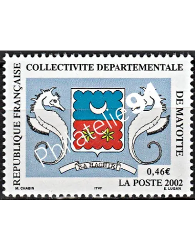 Mayotte n° 111, armoiries, collection timbres Dom-Tom