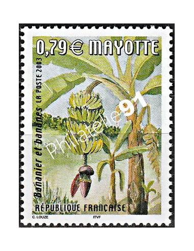 Mayotte n° 141, Bananier, collection timbres Dom-Tom