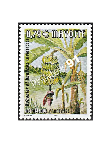 Mayotte n° 141, Bananier, collection timbres Dom-Tom