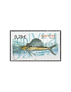 Mayotte n° 143, poisson, collection timbres Dom-Tom