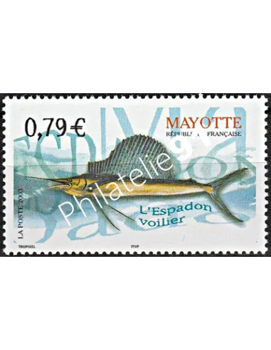 Mayotte n° 143, poisson, collection timbres Dom-Tom