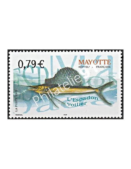 Mayotte n° 143, poisson, collection timbres Dom-Tom