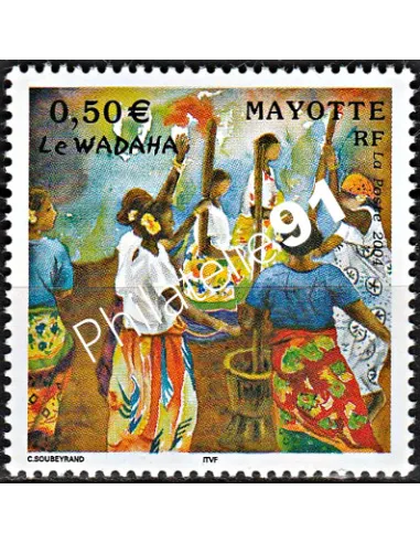 Mayotte n° 149, Danse typique, collection timbres Dom-Tom