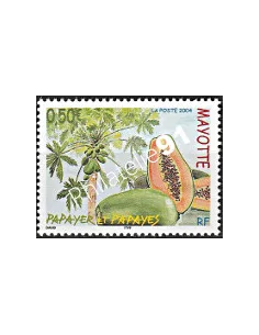 Mayotte n° 164, Le papayer, collection timbres Dom-Tom