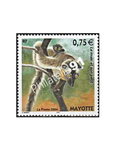 Mayotte n° 167, Le Lémurien, collection timbres Dom-Tom