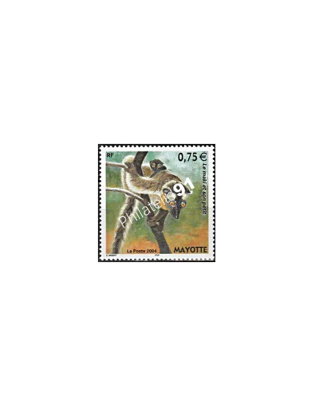 Mayotte n° 167, Le Lémurien, collection timbres Dom-Tom