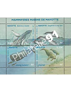 Mayotte n° 173 à 176 - Feuille - collection timbres Dom-Tom