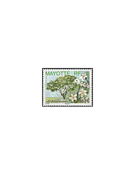 Mayotte n° 191, Le frangipanier, collection timbres Dom-Tom