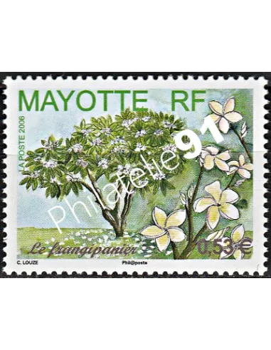 Mayotte n° 191, Le frangipanier, collection timbres Dom-Tom