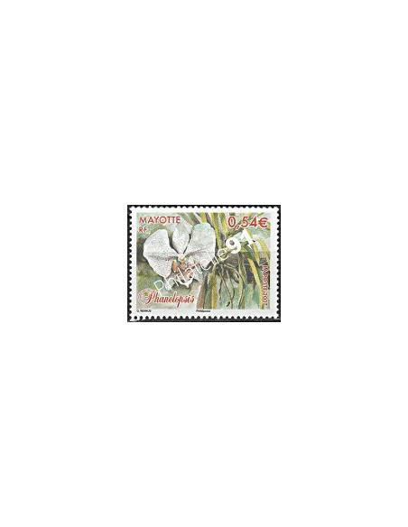 Mayotte n° 195, Orchidées, collection timbres Dom-Tom