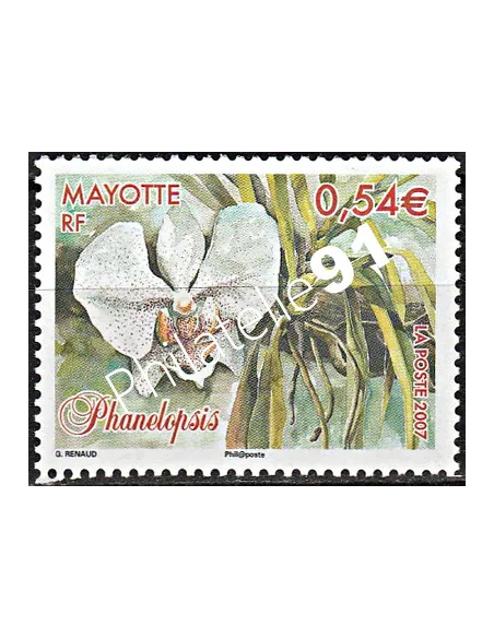 Mayotte n° 195, Orchidées, collection timbres Dom-Tom
