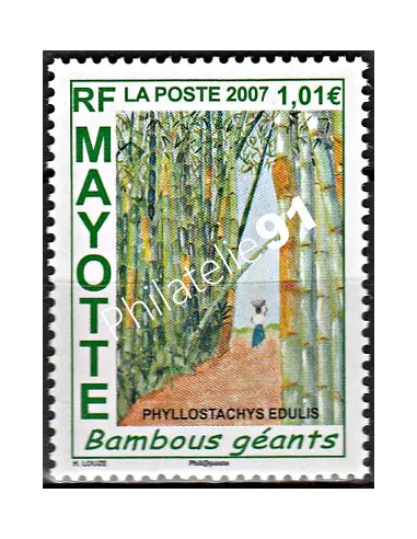 Mayotte n° 197, Le Bambou géant, collection timbres Dom-Tom