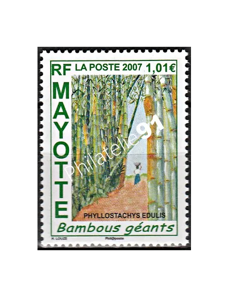 Mayotte n° 197, Le Bambou géant, collection timbres Dom-Tom